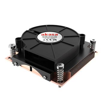 AKASA Intel Low Profile CPU Kjøler LGA 1700/ 1200/ 1150/ 1151,  1200 - 5500 RPM, 18.0 - 45.99 dB(A) (AK-CC7401BP01)