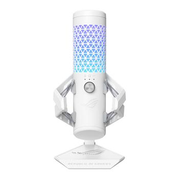 ASUS ROG CARNYX Professional Cardioid Condenser USB Gaming Microphone with RGB - Moonlight White (90YH03Z0-BAUA10)
