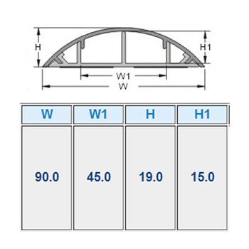 ACT Wiring duct round type PVC 90 mm (CT4001)
