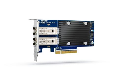 QNAP Dual-port SFP+ 10GbE network expansion card low-profile form factor PCIe Gen3 x8 (QXG-10G2SF-X710)