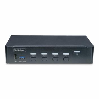 STARTECH 4-Port DisplayPort KVM Switch Single 4K 60Hz Monitor 6x USB Ports Hotkey Switching TAA Compliant (P4AD122-KVM-SWITCH)