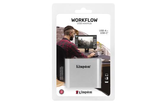 KINGSTON USB 3.2 Gen 1 Workflow 5G USB-A and USB-C miniHub (WFS-USB)
