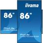 IIYAMA 86 3840x2160 UHD IPS panel  Haze 25% 500cd/m² Landscape and Portrait Signal FailOver Speakers (LH8675UHS-B1AG)