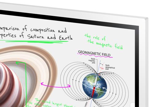 Samsung Flip Pro WM65B WMB Series - 65" Klasse (64.5" synlig) LED-bakgrunnsbelyst LCD-skjerm - 4K - for utdanning / næringsliv (LH65WMBWBGCXEN)
