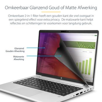 STARTECH 15.6inch 16:9 Laptop Privacy Screen Reversible Gold Filter w/ Enhanced Privacy Security Shield +/- 30 Deg. (156G-PRIVACY-SCREEN)