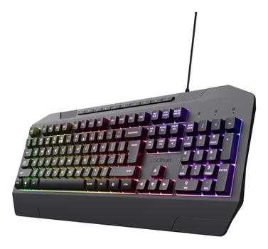TRUST GTX 836 Evocx Illuminated Gamingtastatur Membrane Keys, USB, RGB, PS4, PS5, Xbox Series S, Xbox Series X, Xbox One (24997)