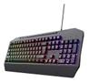 TRUST GTX 836 Evocx Illuminated Gamingtastatur Membrane Keys, USB, RGB, PS4, PS5, Xbox Series S, Xbox Series X, Xbox One