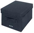 Fabric Storage Box with Lid Small Grey (Pack 2) - 61460089