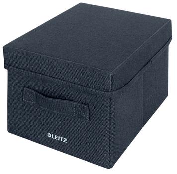 LEITZ Fabric Storage Box with Lid Small Grey (Pack 2) - 61460089 (61460089)