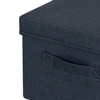 LEITZ Fabric Storage Box with Lid Medium Grey (Pack 2) - 61440089 (61440089)