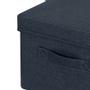 LEITZ Fabric Storage Box with Lid Medium Grey (Pack 2) - 61440089 (61440089)