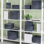 LEITZ Fabric Storage Box with Lid Medium Grey (Pack 2) - 61440089 (61440089)