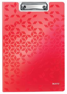 LEITZ Clipboard WOW med forside A4 rød (41990026)