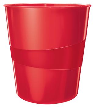 LEITZ Papirkurv Leitz Plus 15L WOW Rød (52781026*6)
