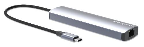 MANHATTAN USB-C Dock/Hub, Ports (x6):  (153959)