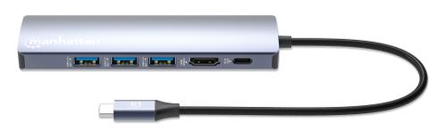 MANHATTAN USB-C Dock/Hub, Ports (x6):  (153959)