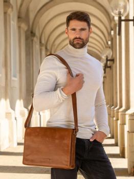 DBRAMANTE1928 14'' Laptop Bag Marselisborg (2nd gen), Golden Tan (BG14GT001490)