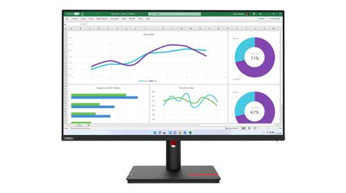 LENOVO ThinkVision T32h-30 - LED-Monitor - 80 cm (31.5") - 2560 x 1440 WQHD @ 60 Hz - IPS - 350 cd/m˛ - 1000:1 - 4 ms - HDMI, DisplayPort,  USB-C - Raven Black (63D3GAT1EU)