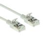 ACT Grey 0.15 meter LSZH U/FTP CAT6A datacenter slimline patch cable snagless with RJ45 connectors