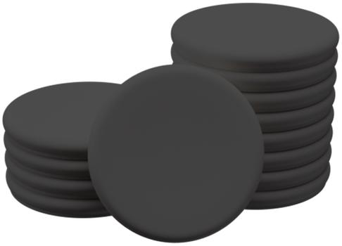 LEGAMASTER glassboard magnet black 5pcs (7-181600)