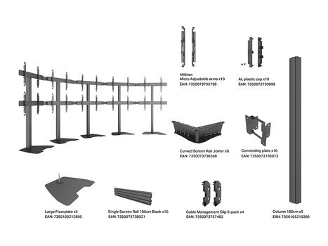 MULTIBRACKETS M Pro Series - Video Wall Floorbase MBFMC5X2U (7350105218415)