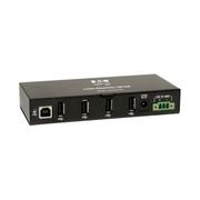 TRIPP LITE TRIPPLITE 4-Port Industrial-Grade USB 2.0 Hub 15kV ESD Immunity Metal Housing Mountable