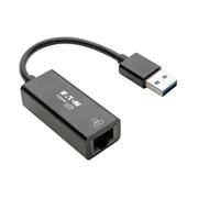 TRIPP LITE Eaton Tripp Lite Series USB 3.0 SuperSpeed to Gigabit Ethernet Adapter RJ45 10/100/1000 Mbps - Network adapter - USB 3.0 - Gigabit Ethernet - black