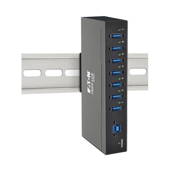 TRIPP LITE n Tripp Lite series 7-Port USB 3.0 Hub SuperSpeed with Dedicated 2A USB Charging iPad Tablet Metal - Hub - 7 x SuperSpeed USB 3.0 - DIN rail mountable,  wall-mountable (U360-007-IND)