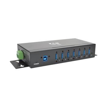 TRIPP LITE n Tripp Lite series 7-Port USB 3.0 Hub SuperSpeed with Dedicated 2A USB Charging iPad Tablet Metal - Hub - 7 x SuperSpeed USB 3.0 - DIN rail mountable,  wall-mountable (U360-007-IND)