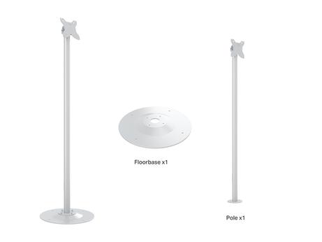 Multibrackets M Pro Series Single Pole Floorbase White (7350073738212)