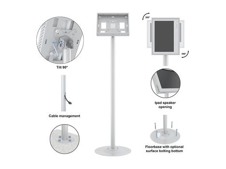MULTIBRACKETS M Pro Series Single Pole Floorbase White (7350073738212)