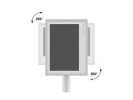 Multibrackets M Pro Series Single Pole Floorbase White (7350073738212)