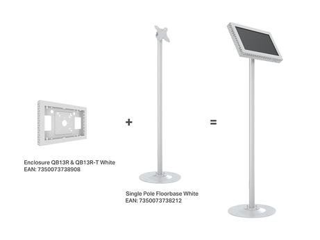 Multibrackets M Pro Series Single Pole Floorbase White (7350073738212)