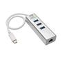 TRIPP LITE TRIPPLITE 3-Port USB-C Hub with LAN Port USB-C to 3x USB-A Ports and Gbe USB 3.0 White