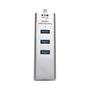 TRIPP LITE Eaton Tripp Lite series 3-Port USB 3.1 Gen 1 USB-C Portable Hub/ Adapter,  3 USB-A Ports and Gigabit Ethernet Port, Thunderbolt 3 Compatible - Hub - 3 x SuperSpeed USB 3.0 + 1 x 1Gb Ethernet - desktop (U460-003-3A1G)