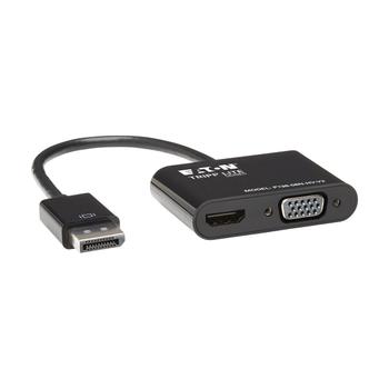 TRIPP LITE Eaton Tripp Lite Series DisplayPort to HDMI VGA Adapter Converter 4K x 2K @ 24/30Hz DP to HDMI VGA DPort 1.2 - Video converter - DisplayPort - HDMI, VGA - black (P136-06N-HV-V2)