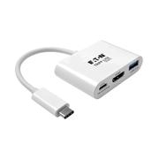 TRIPP LITE TRIPPLITE USB-C to HDMI Adapter with USB-A Port and PD Charging HDCP White