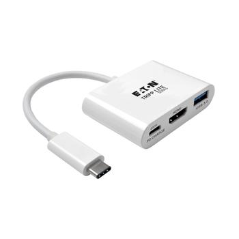 TRIPP LITE TRIPPLITE USB-C to HDMI Adapter with USB-A Port and PD Charging HDCP White (U444-06N-HU-C)