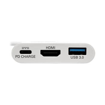 TRIPP LITE TRIPPLITE USB-C to HDMI Adapter with USB-A Port and PD Charging HDCP White (U444-06N-HU-C)