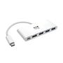 TRIPP LITE TRIPPLITE 4-Port USB-C Hub with Power Delivery USB-C to 4x USB-A Ports USB 3.0 White (U460-004-4A-C)