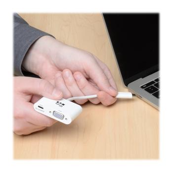 TRIPP LITE TRIPPLITE USB-C to VGA Adapter with PD Charging White (U444-06N-V-C)