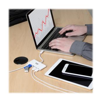 TRIPP LITE TRIPPLITE 4-Port USB-C Hub with Power Delivery USB-C to 4x USB-A Ports USB 3.0 White (U460-004-4A-C)