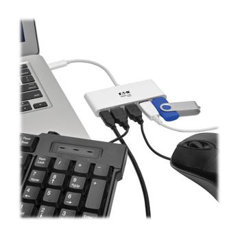 TRIPP LITE n Tripp Lite series 4-Port USB 3.1 USB-C to USB-A Hub w/ USB-C Charging Port 5 Gbps - Hub - 4 x SuperSpeed USB 3.0 - desktop (U460-004-4A-C)