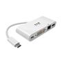 TRIPP LITE TRIPPLITE USB-C Multiport Adapter DVI USB-A Port Gbe and PD Charging White (U444-06N-DGU-C)