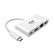 TRIPP LITE TRIPPLITE USB-C Multiport Adapter - HDMI USB 3.0 Port GbE 60W PD Charging HDCP White