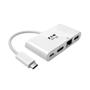 TRIPP LITE TRIPPLITE USB-C Multiport Adapter - HDMI USB 3.0 Port GbE 60W PD Charging HDCP White