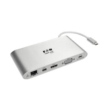 TRIPP LITE TRIPPLITE USB-C Dock Dual Display 4K HDMI/mDP VGA USB 3.2 Gen 1 USB-A/C Hub GbE Memory Card 100W PD Charging (U442-DOCK1)