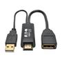 TRIPP LITE Eaton Tripp Lite Series HDMI to DisplayPort Active Converter 4K with USB Power, HDMI to DisplayPort (M/F), 4096 x 2160/4K x 2K @ 30 Hz, 6 in. - Video converter - HDMI - DisplayPort - black (P130-06N-DP-V2)