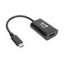 TRIPP LITE TRIPPLITE USB-C to HDMI Adapter M/F - 4K 60Hz HDCP 2.2 Black