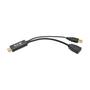 TRIPP LITE Eaton Tripp Lite Series HDMI to DisplayPort Active Converter 4K with USB Power, HDMI to DisplayPort (M/F), 4096 x 2160/4K x 2K @ 30 Hz, 6 in. - Video converter - HDMI - DisplayPort - black (P130-06N-DP-V2)